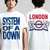 System of A Down SOAD Tour nel Regno Unito Londra 2026 Maglietta Estiva Grafica Merch Cotone Unisex Uomo Donna Oversize Abbigliamento Femminile Maschile