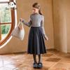 Girls' Plaid Winter Wool Skirt