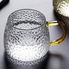 Hammer Pattern Coffee Cup Air Bubble Water Glass Cup Temperature Resistant Hand Handle Tea Cup Household Drinking Equipmen