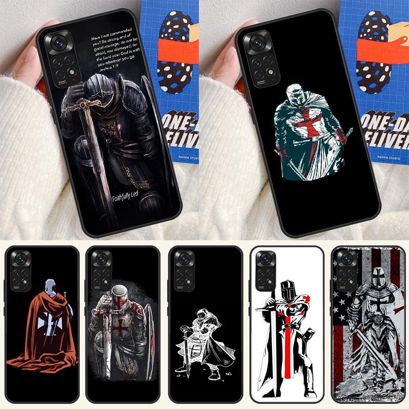Christian Templar Knights Case For Xiaomi Redmi Note 13 12 11 9 10 14 Pro 10S 11S 12S Cover For Redmi 13C 10C 12C 14C