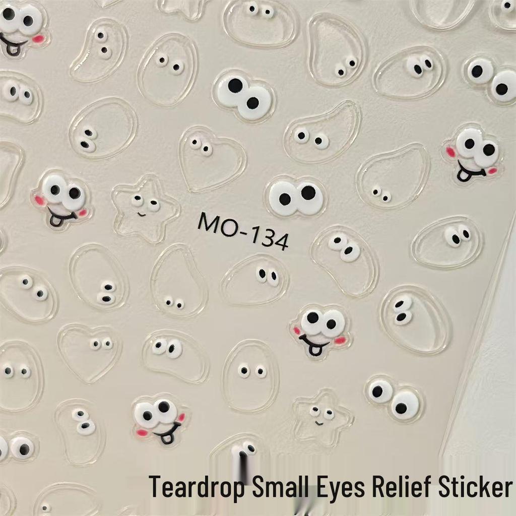Ugly Cute Monster 3D Jelly Embossed Nail Stickers - Dopamine Nails for Women