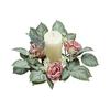 Elegant Faux Eucalyptus and Berries Candle Rings Decorative Wreaths for Wedding Reception Table Centerpiece or Home Décor