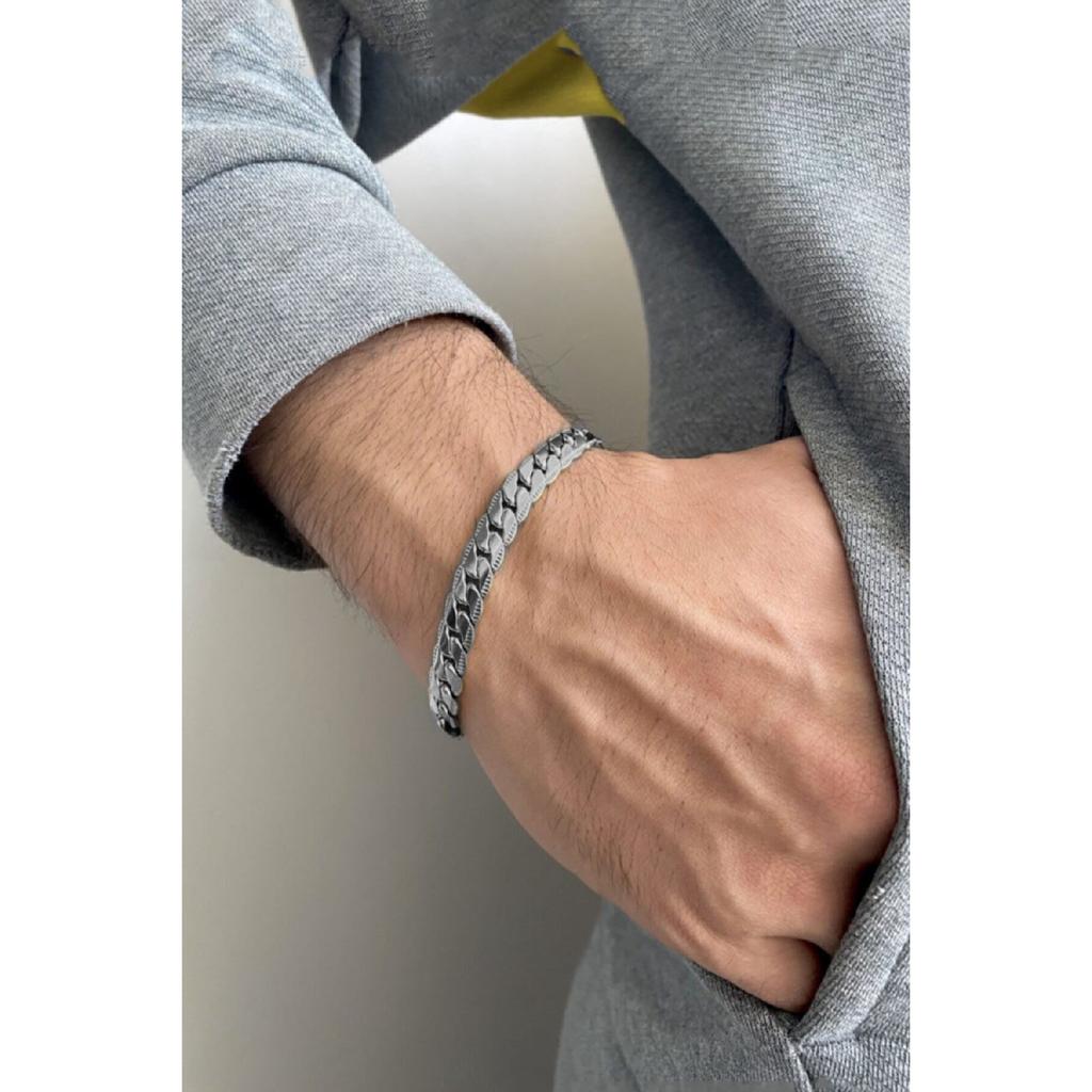 Anti-tarnish Thick Gold Steel Bracelet