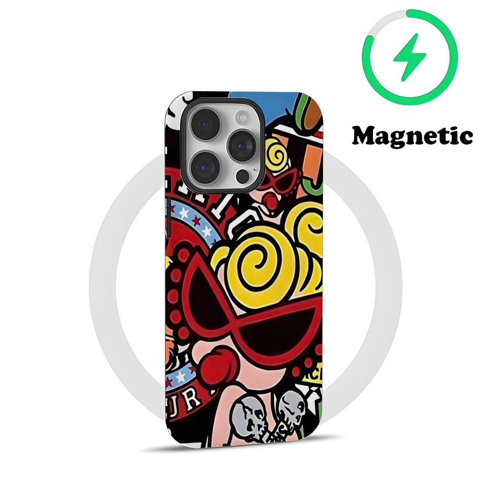 Japan Fashion Hysteric Mini Phone Case Magnetic For IPhone 16 15 14 13 12 11 Pro Max X XR XSMax 7 8 Plus Glossy Film Hard PC Co