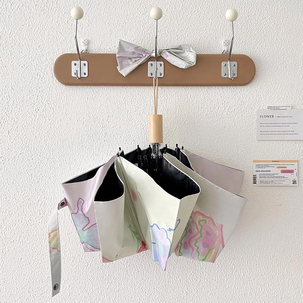 

Складной зонт INS Style, весенний бабочка, солнцезащитный козырек, защита от УФ-излучения, зонт от дождя, переносной зонт двойного назначения для женщин