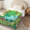 Custom Name,Bulbasaur Printed Flannel Blanket, soft throw for bedroom sofa, washable, Christmas present, great gift.