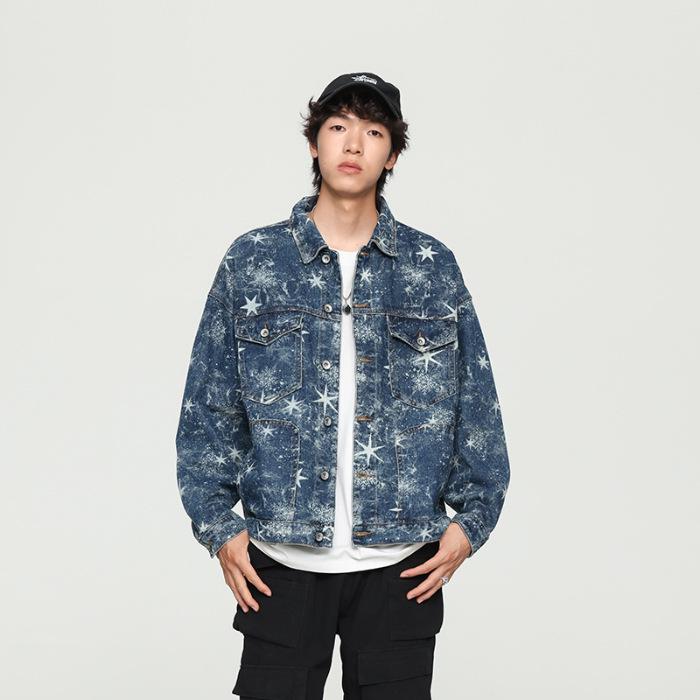 

Men s Starlight Gradient Denim Workwear Jacket - Autumn Collection M синий