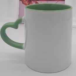 DIY Customized 350ML 12oz Ceramic Mug Heart Handle Type Personalized Print Picture Photo LOGO Text Couple Gift Coffee Travel Mug