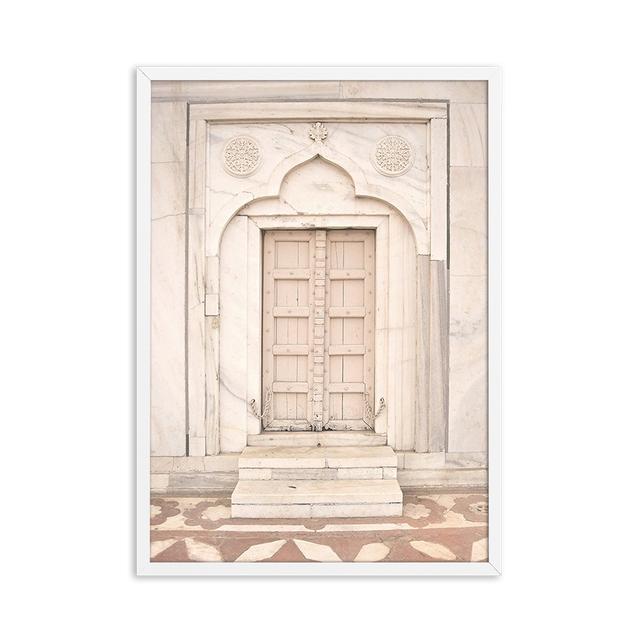 

Марокканская дверь, исламская архитектура, богемная арабская каллиграфия, настенное искусство, холст, постер, принт, настенные панно, декор в стиле бохо 50X70cm No Frame