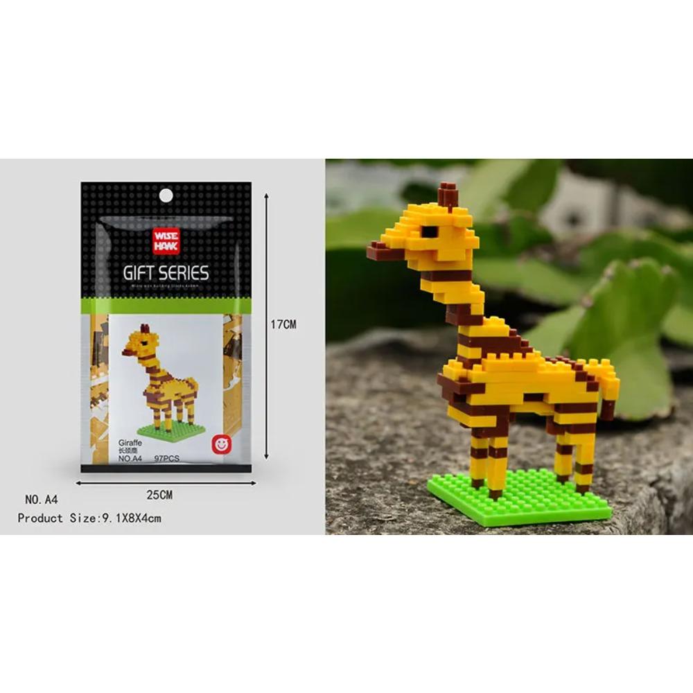 Mini Building Blocks 3D Animal Diamond Model Micro Bricks Dog Cat Bird Moose Wolf Panda Macaw Toys For Children Birthday Gifts