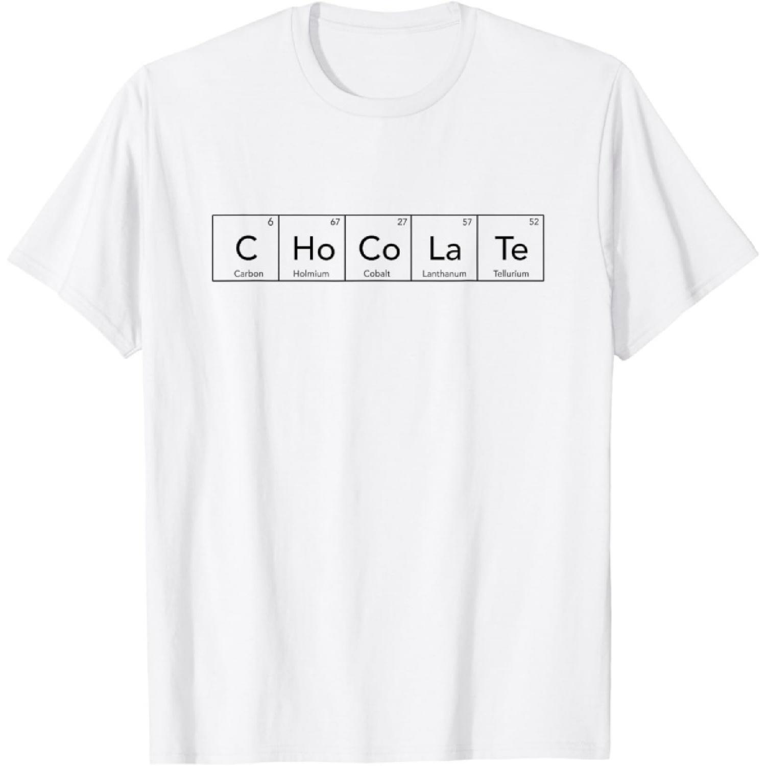 Chocolate Tshirt - Periodic Table of Elements XXXXXL белый