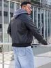 Men's Plus Size PU Leather Motorcycle Jacket with Detachable Hood and Fleece Lining - European & American Trend