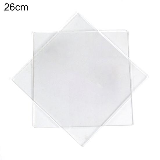 Set 2 Pezzi Dischi Quadrati Acrilici Antiaderenti per Torta Set Dischi per Cottura Servizio Burro Strumento da Cucina