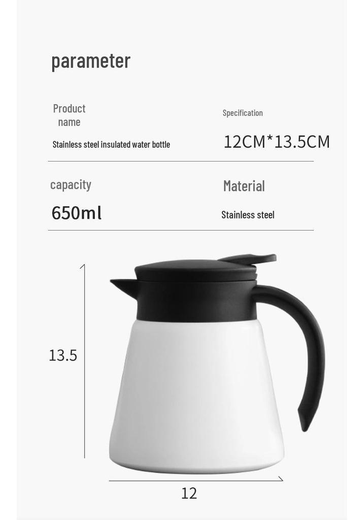 Europäischer Stil 304 Edelstahl Isolierte Wasserflasche - Doppellagiger warmer Topf für Zuhause