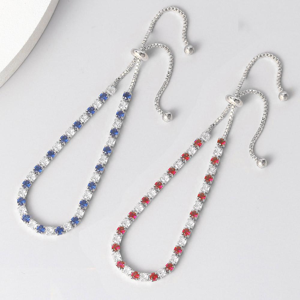 Adjustable 4MM Round Rainbow Zircon Tennis Bracelets for Women Men Fashion Silver Color Crystal Chain on Hand Trend Jewelry H133