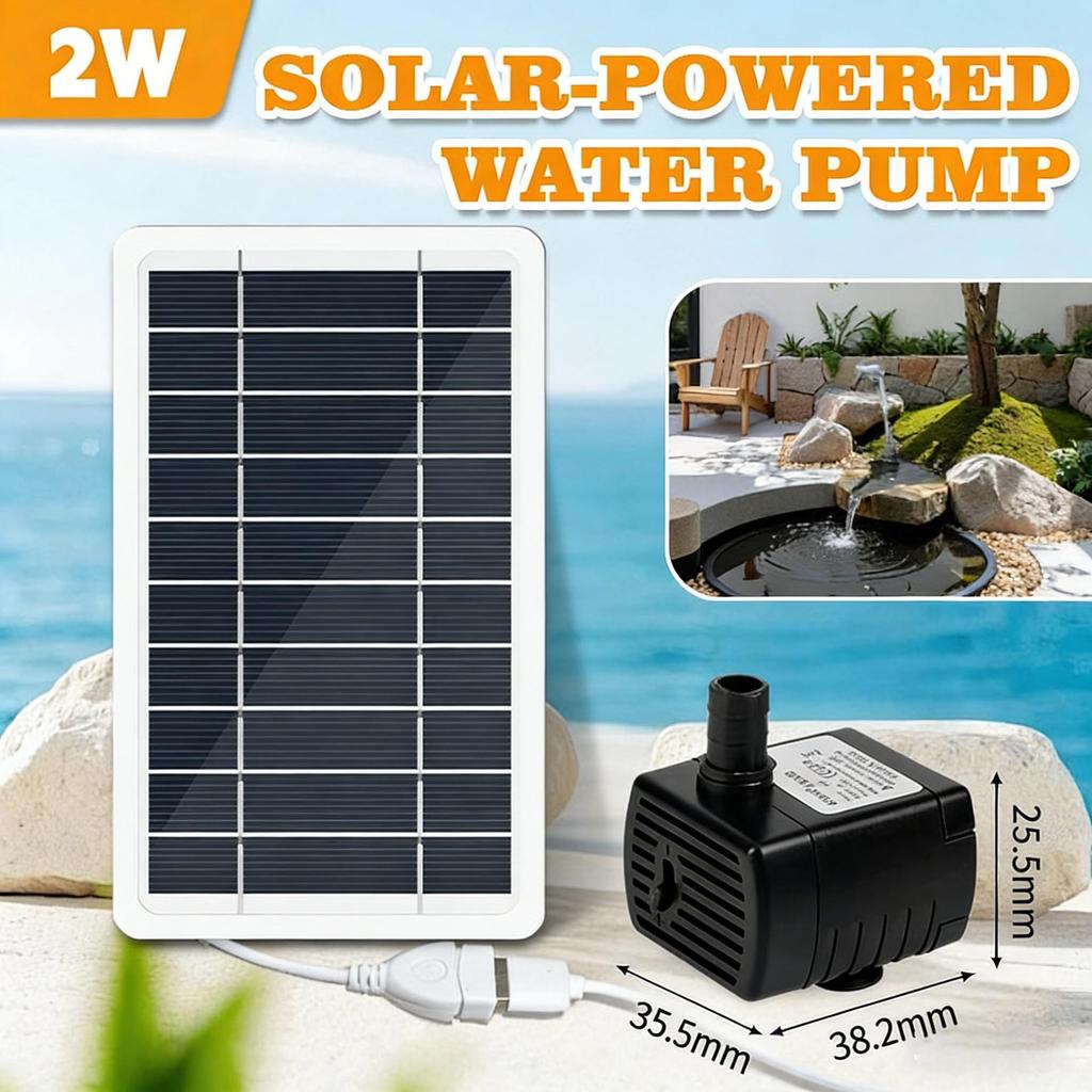 Solar-Powered USB 5V Water Pump Kit for Fish Tanks & Pet Water Circulation