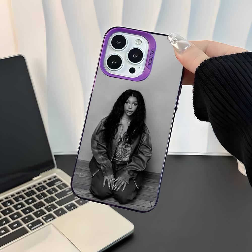 

S-SZA RNB Singer Phone Case For iPhone 17,16,15,14,13,12,11,Pro,XS,Max,Plus,Mini,SE4,E Purple Matte Shockproof Cover iPhone14