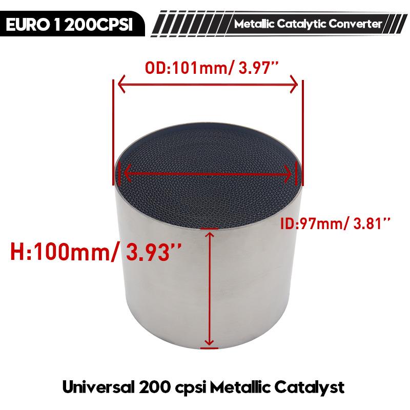 114X100mm 200CPSI High Quality Flow Catalytic Converter Filter Packets Universal Metallic Honycomb Catalytic Converter Metallic Catalyst