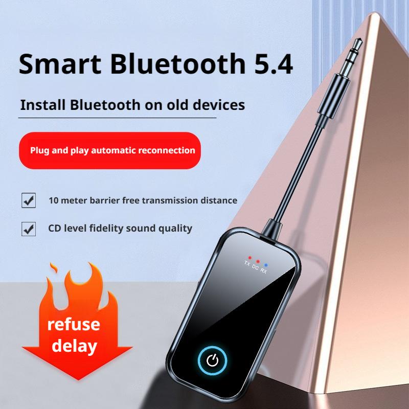 2 In 1 Bluetooth 5.4 Receiver Transmitter 3.5mm AUX Jack Airplane USB Dongle Wireless Audio Adapter For TV PC Speaker Car Kit