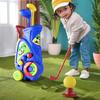 Englisch: Kindergolfset, Spielzeug für drinnen und draußen, Simulation, tragbarer Trolley, interaktives Spielerlebnis für Eltern und Kinder