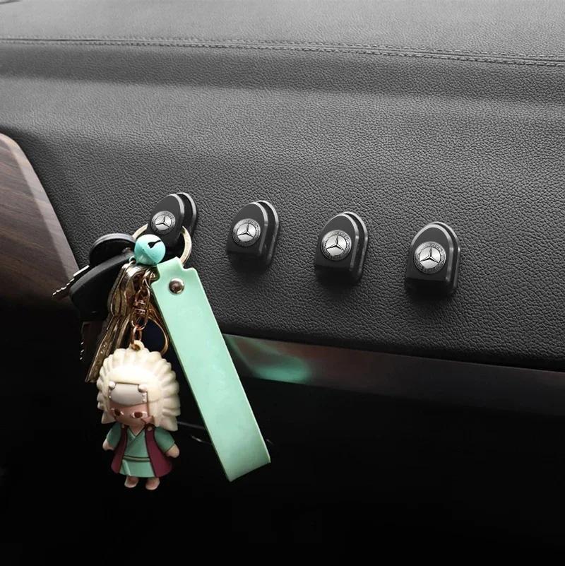 Car Hooks Self Adhesive Car Mini Storage Hooks Car Accessories For Mercedes Benz A B C R G Class AMG W211 W204 W210 W251 CLA GLA