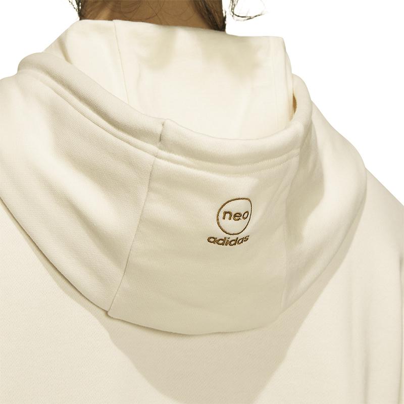 Adidas Neo Embroidered Striped Hem Hoodie Men Tops White IA6818