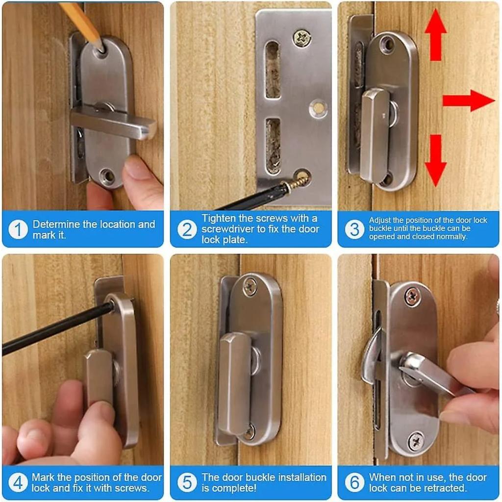 Stainless Steel Door Latch Anti-rust,sliding Door Bolt-on Security Latch Close,garage Door Latch-85*31mm