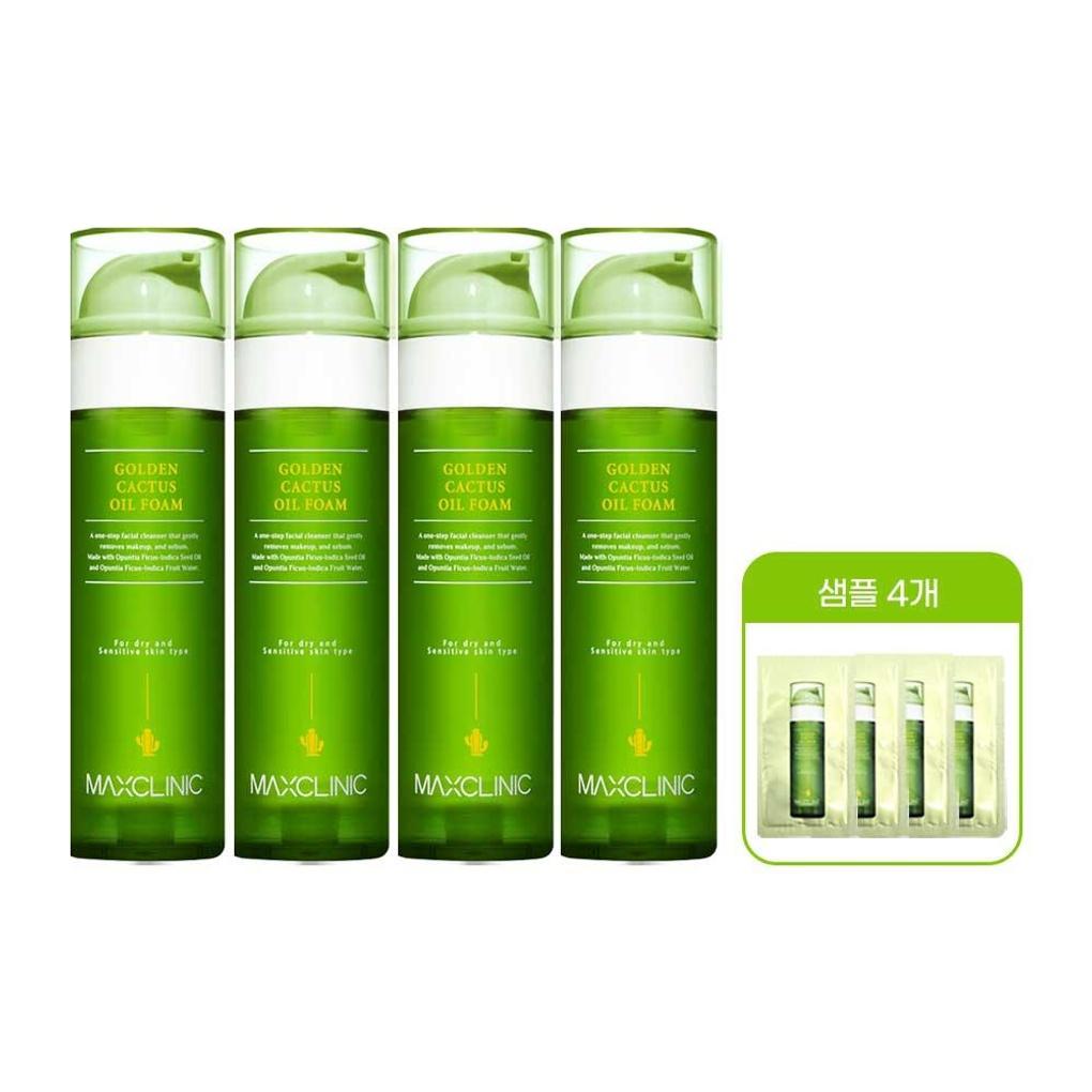 

Max Clinic Oil Foam Cleansing Golden Cactus Large Capacity 110g x 4 + 4 Samples Max Clinic Golden Cactus 110g x 4 + 4 samples