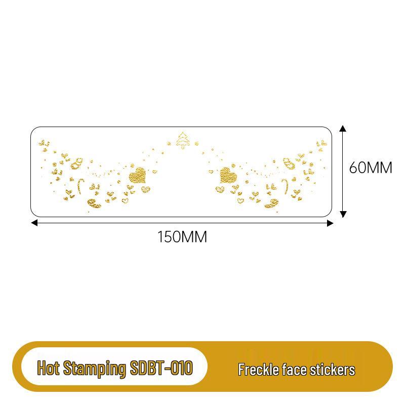 Gold & Silver Glitter Waterproof Christmas Freckle Tattoo Stickers for Party Makeup