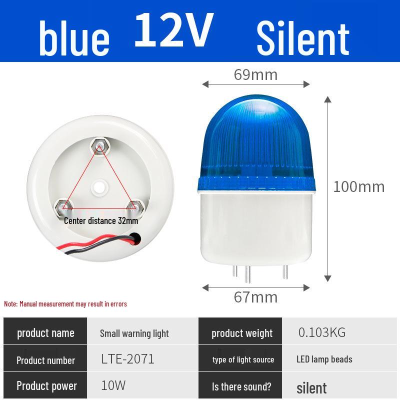 LTE-2071J LED Strobe Signal Light with Audible Alarm - Small Flashing Warning Indicator