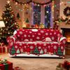 Christmas Printed Sofa Cover 1/2/3/4 Seater Stretch Fabric Couch Slipcover Elastic Sofa Protector for Living Room Xmas Decoration