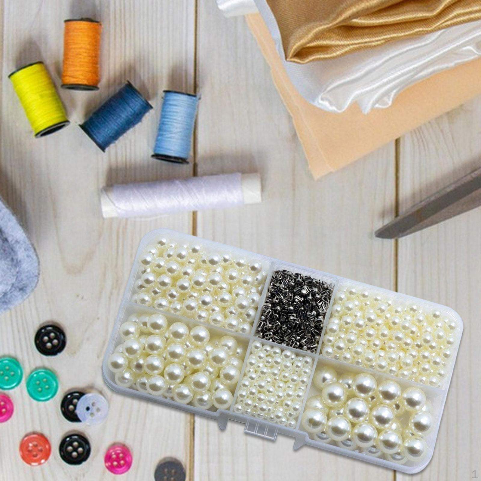 

600 Pieces Crafting Beads Beading Supplies Imitation Multifunctional Loose for Vase Filler Beige