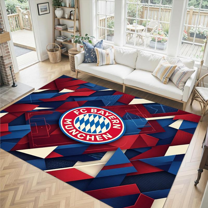 Bayern Munich Design Crystal Velvet Carpet Cozy Non?Slip Printed Rug For Bedroom Living Room Entrance