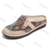 2025 New Summer Women's Shoes Breathable Embroidered Ethnic Flat Casual Shoes Comfortable Lightweight Outdoor Slippers