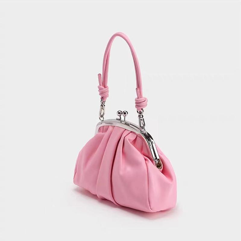 New Girl Cute Pleated Clip Gift Bag High-end Chain Bag Portable Messenger Bag Dumpling Bag