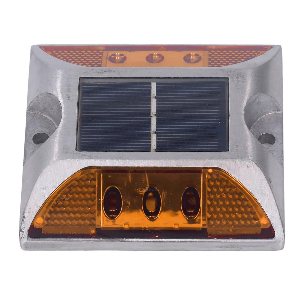 Solar Road Stud Light Cast Aluminium Alloy for Driveway Step Sidewalk Stair Outdoor IP68 Waterproof Road Marker Yellow Light