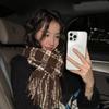 Autumn and Winter Scarves Women's Winter High-end Scarves Thickened and Warm Tonglu Imitation Cashmere Plaid Scarves