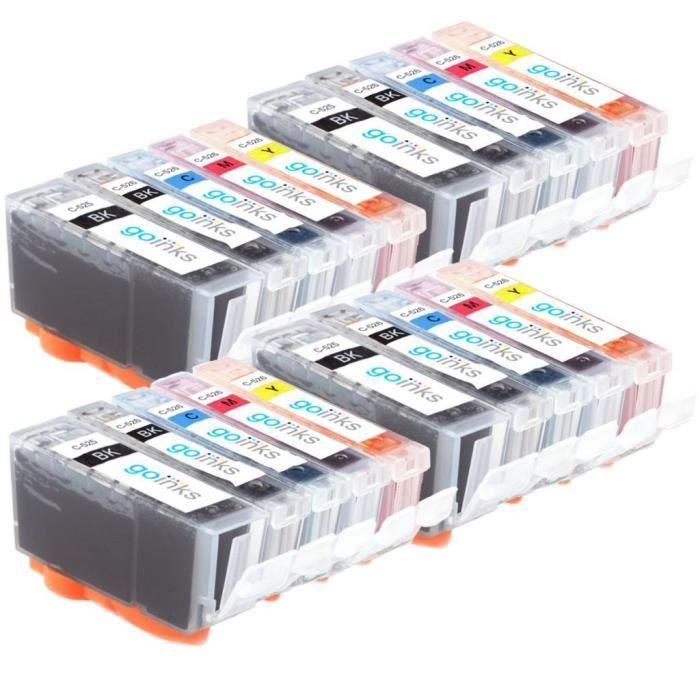 4 Go Inks Set of 5 Replacement Ink Cartridges Canon PGI-525 & CLI-526 Compatible / non-OEM for PIXMA Printers (20 Ink
