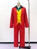 Joaquin Phoenix Joker Clown Costume: Halloween Stage Performance 4-Piece Suit