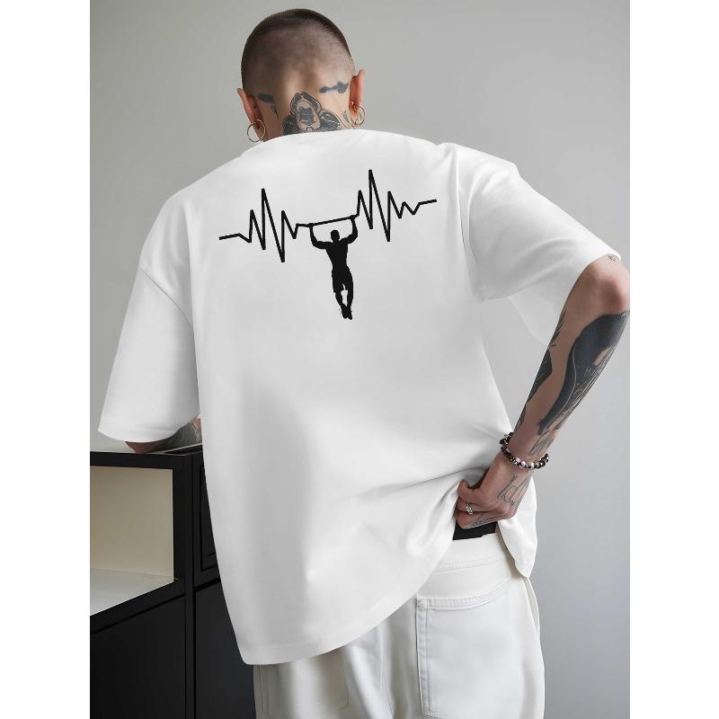 Men'S Summer Outdoor Sports And Casual Short-Sleeve T-Shirts Featuring Trendy Fashion Prints, Relaxed Fit Base Shirts
