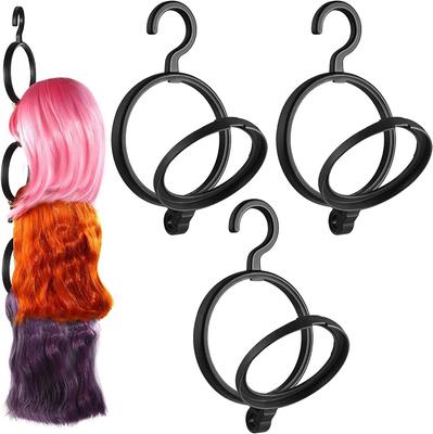 5/10Pcs Wig Hangers Stand For Multiple Wigs Circular Hair Stands For Styling Wigs Black Wig Drying Stand Plastic Hair Holder
