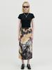 Maebeolig Water Print Skirt [Black]