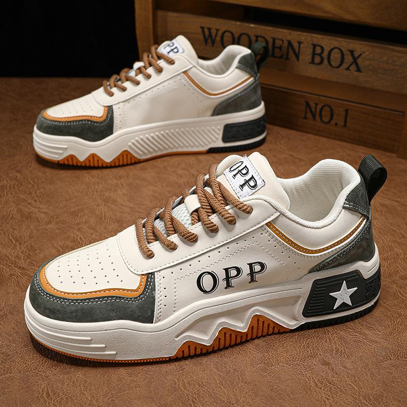 

Осенние мужские кеды на толстой подошве, увеличивающие рост, из микрофибры, перфорированные, дышащие, удобные, низкие, с надписью, белые, мужская обувь 44