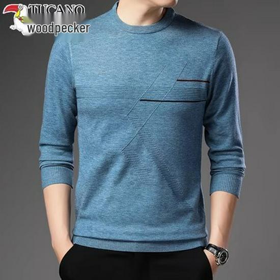 Woodpecker Lightweight Men's Round Neck Knit Sweater