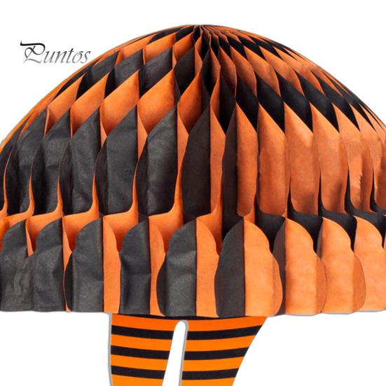 Halloween Festival Decor Honeycomb Witch Leg Ornament, Foldable Paper Indoor Party Props Hanging Decoration for Party, Holiday Home Outdoor