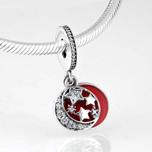 925 Sterling Silver Bead Openwork Sweet Hearts Crown Charms Beads Fit Jiuhao Bracelets Bangles Diy Womens Jewelry