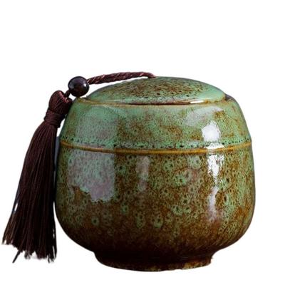 Portable Tea Jar Ceramic Food Storage Container Retro Coffee Canister  Teaware Accessories