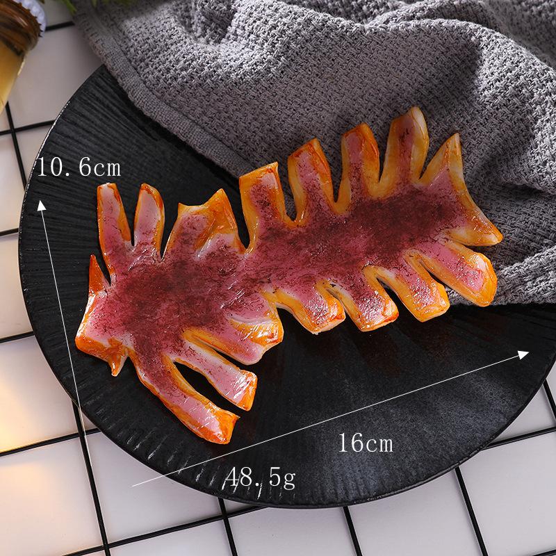 Teppanyaki Seafood Model: Saury, Squid, Small Octopus, Dried Fish Decoration Props