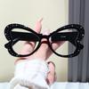 Large Computer Glasses Frame Women Men Cat Eye Anti Blue Light Butterfly Eyewear Blocking Glasses Optical Spectacle Eyeglasses