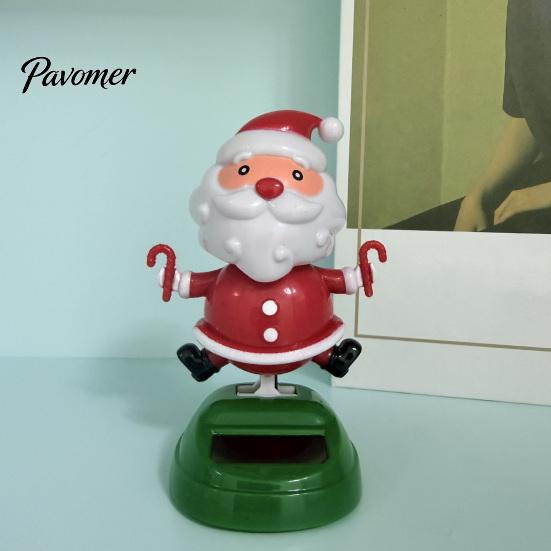 Festliche Auto-Innenraum-Accessoires Solarbetriebenes tanzendes Ornament, Kreative Armaturenbrett-Weihnachts-Cartoonfigur für den Weihnachtsmann Auto-Dekoration,